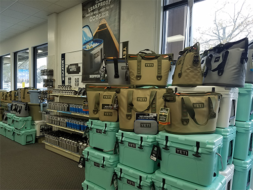 Yeti Cooler display